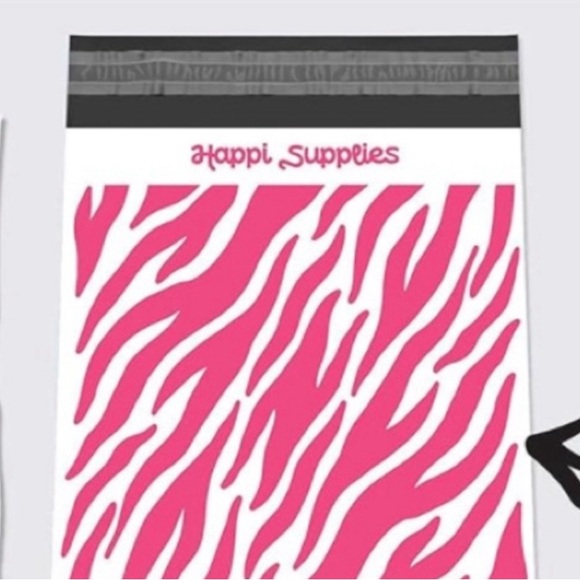Hot Pink Tiger Print Polymailers. 10 x 13  qty 25 - Picture 2 of 7